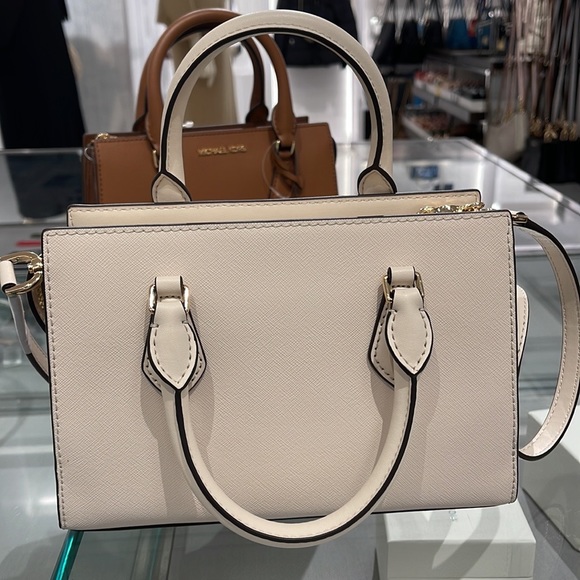 Michael Kors Sheila Small Center Zip Satchel Shoulder Crossbody Bag Non Leather - Picture 15 of 16